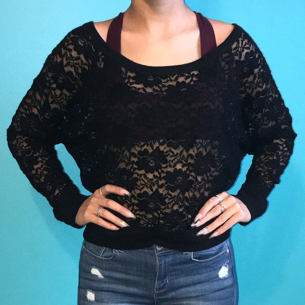 Laced off the shoulder shirt!